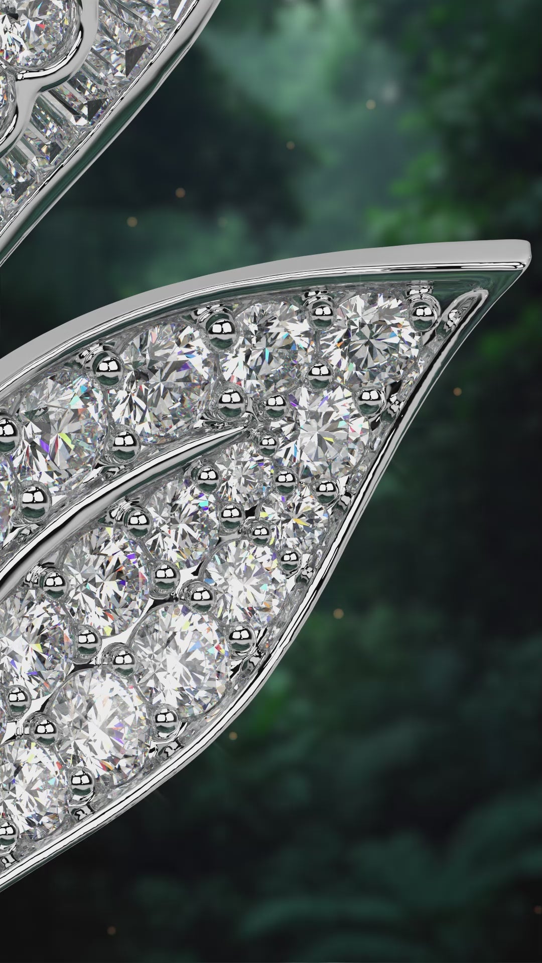 Custom brooch with diamonds and gemstone from Pel & Co